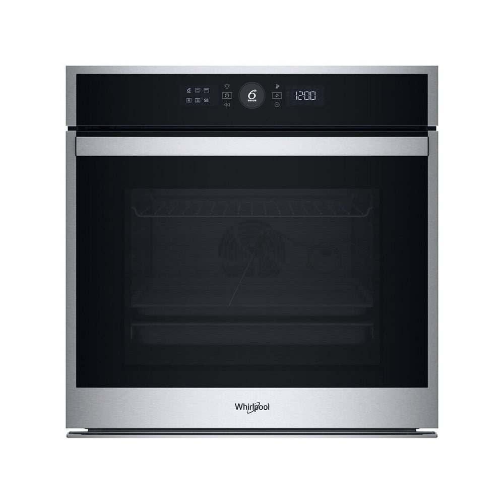 Whirlpool WOI4S8PPM1SX Forno elettrico da incasso cm. 60, capacità 73 litri, Pirolitico + Idrolitico, 6° Senso, AirFry, classe A+, inox/nero