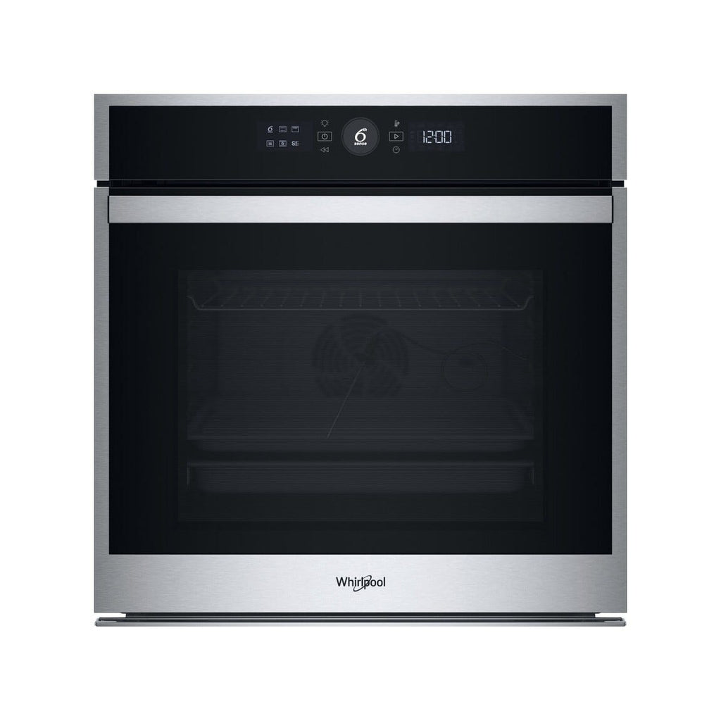 Whirlpool WOI4S8PPM1SX Forno elettrico da incasso cm. 60, capacità 73 litri, Pirolitico + Idrolitico, 6° Senso, AirFry, classe A+, inox/nero