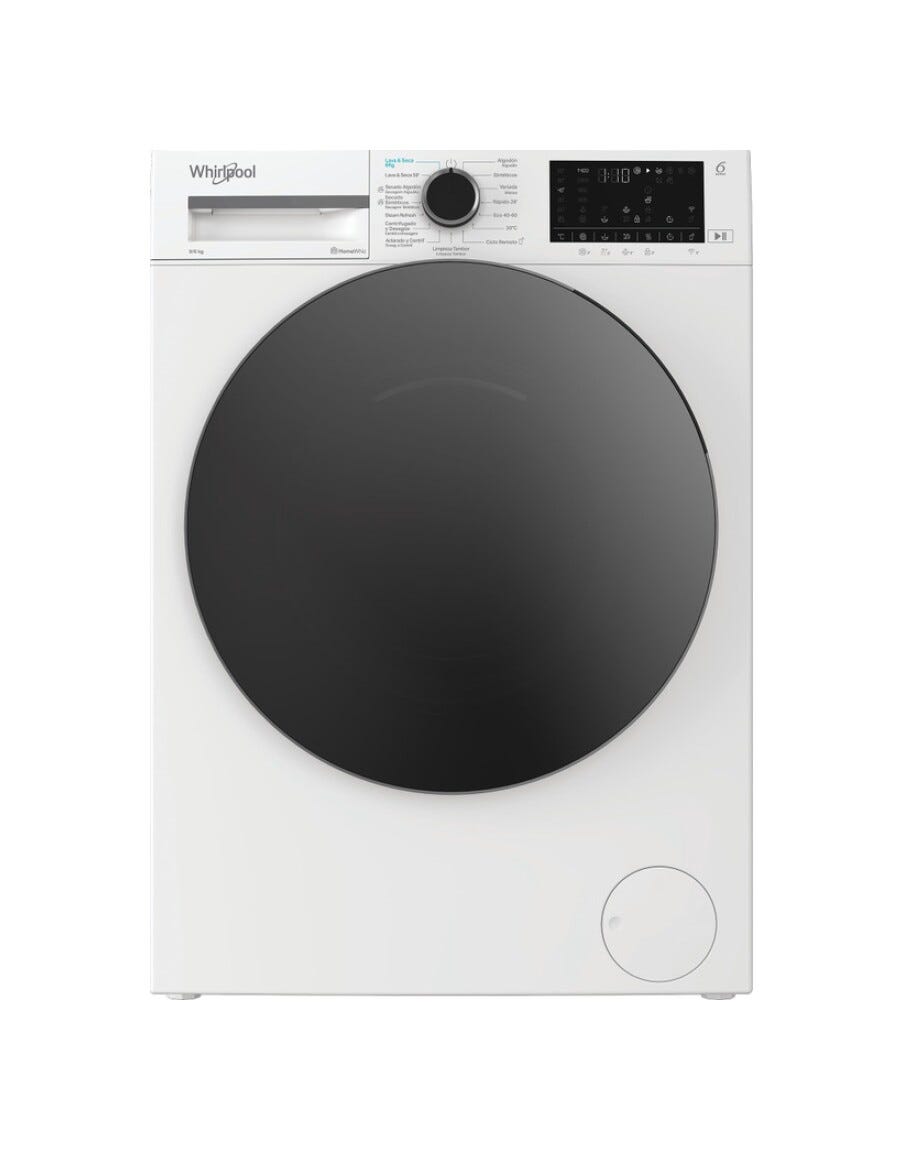 Whirlpool WAD 9636W SPT Lavasciuga a libera installazione cm. 60, capacità 9+6 kg, 1400 giri, motore inverter, 6° Senso, bianco