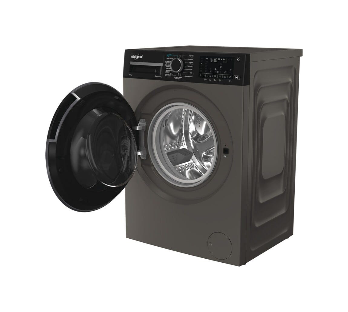Whirlpool WAD 9636G SPT Lavasciuga a libera installazione cm. 60, capacità 9+6 kg, 1400 giri, motore inverter, 6° Senso, grigio