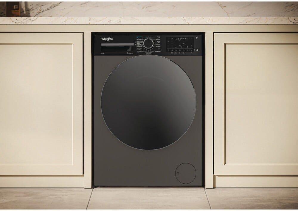 Whirlpool WAD 9636G SPT Lavasciuga a libera installazione cm. 60, capacità 9+6 kg, 1400 giri, motore inverter, 6° Senso, grigio