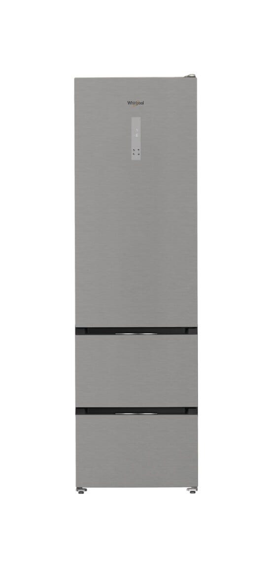 Whirlpool WHKF 6352 X5E Frigorifero con congelatore cm. 60, capacità 351 litri, Dual No Frost, 6° Senso, Zen Inverter, grigio