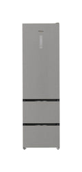 Whirlpool WHKF 6352 X5E Frigorifero con congelatore cm. 60, capacità 351 litri, Dual No Frost, 6° Senso, Zen Inverter, grigio