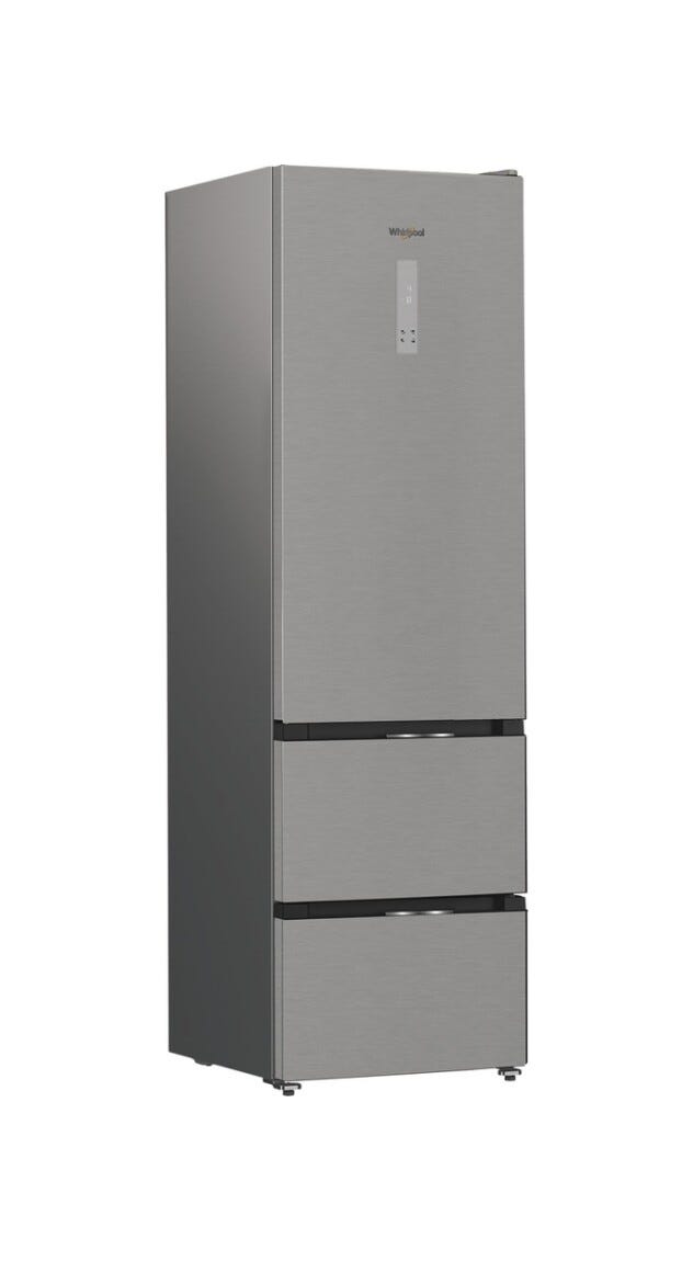 Whirlpool WHKF 6352 X5E Frigorifero con congelatore cm. 60, capacità 351 litri, Dual No Frost, 6° Senso, Zen Inverter, grigio