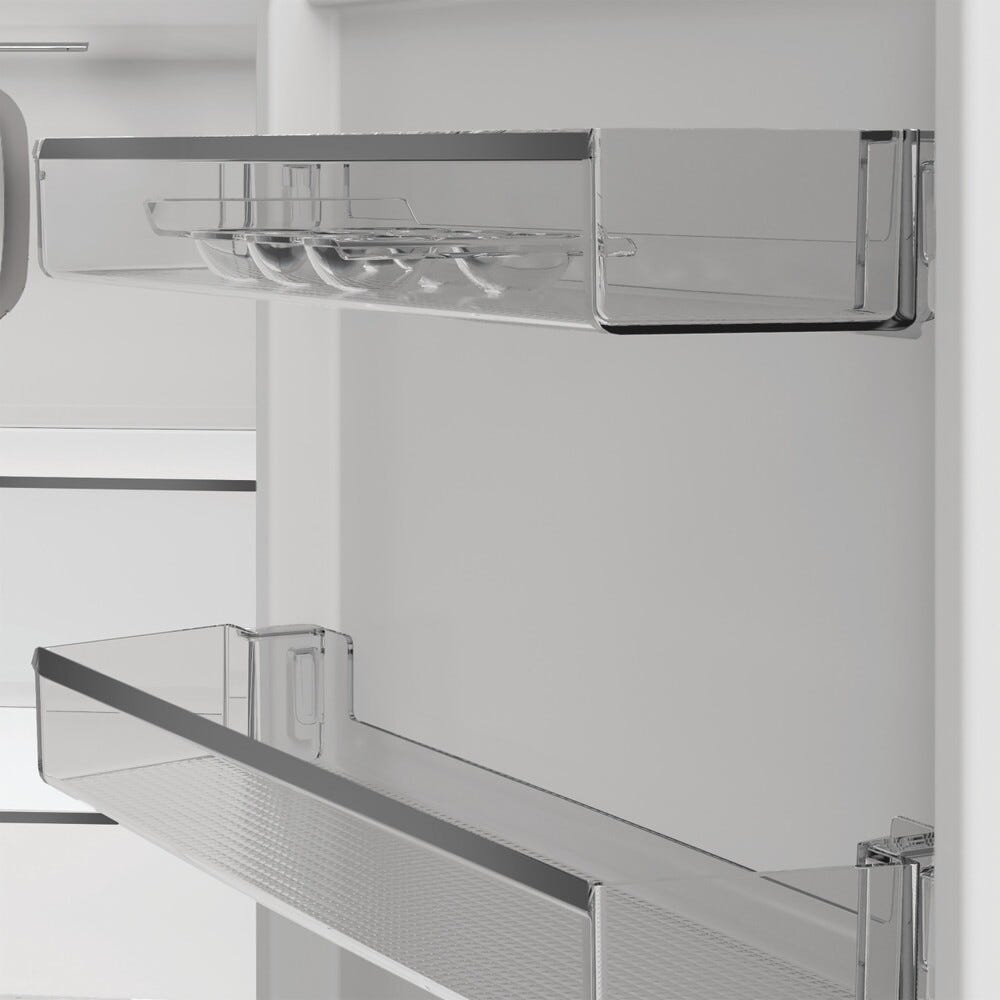 Whirlpool WHKF 6352 X5E Frigorifero con congelatore cm. 60, capacità 351 litri, Dual No Frost, 6° Senso, Zen Inverter, grigio