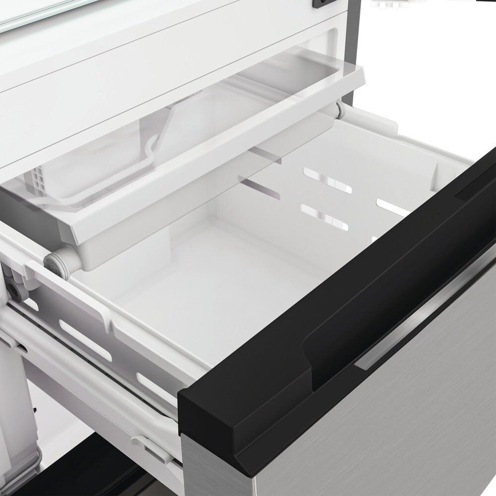 Whirlpool WHKF 6352 X5E Frigorifero con congelatore cm. 60, capacità 351 litri, Dual No Frost, 6° Senso, Zen Inverter, grigio