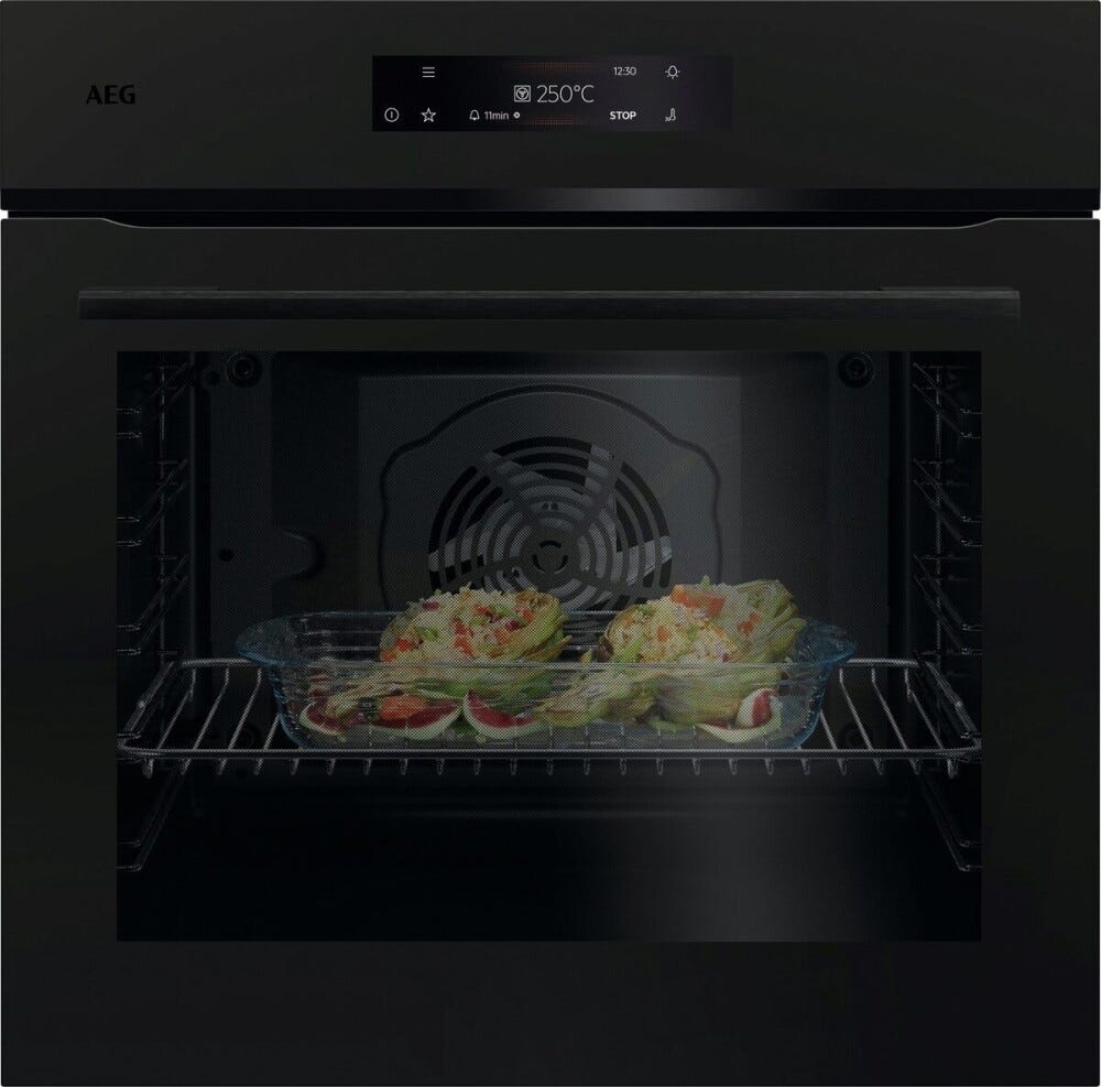 AEG NBU7A62KT serie 7000 72 litri, forno elettrico multifunzione, cm. 60, display Touch-screen, pulizia Aqua Cleaning, cottura assistita, WiFi, classe A+, nero opaco