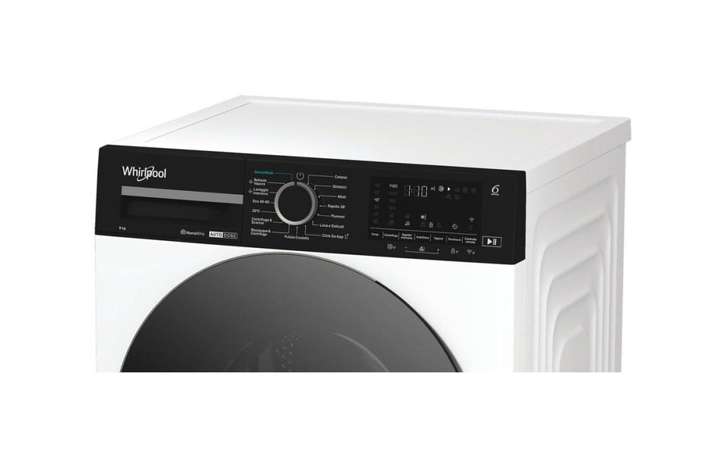 Whirlpool WPM 99W ADS IT Lavatrice a libera installazione cm. 60, capacità 9 kg, 1400 giri, Motore Inverter, HomeWhiz, bianco