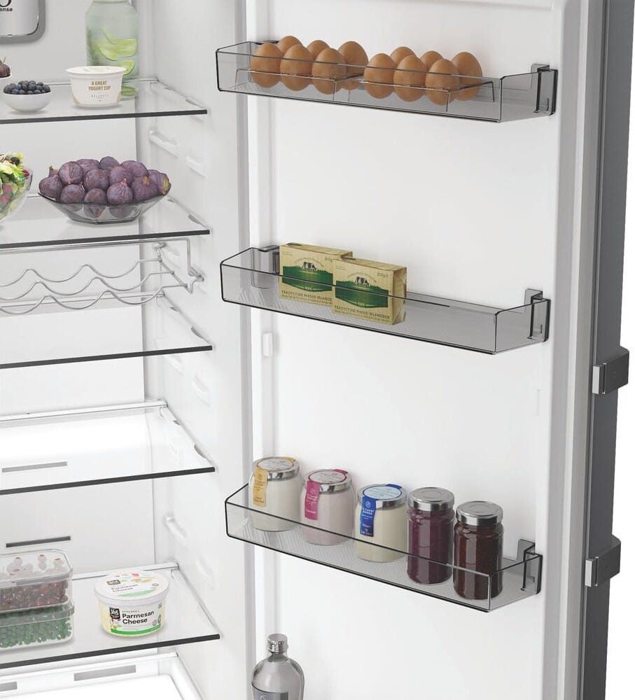 Whirlpool WHMLF 6442 XP4E Frigorifero cm. 60, capacità 365 litri, No Frost, 35 dB, porta reversibile, inox