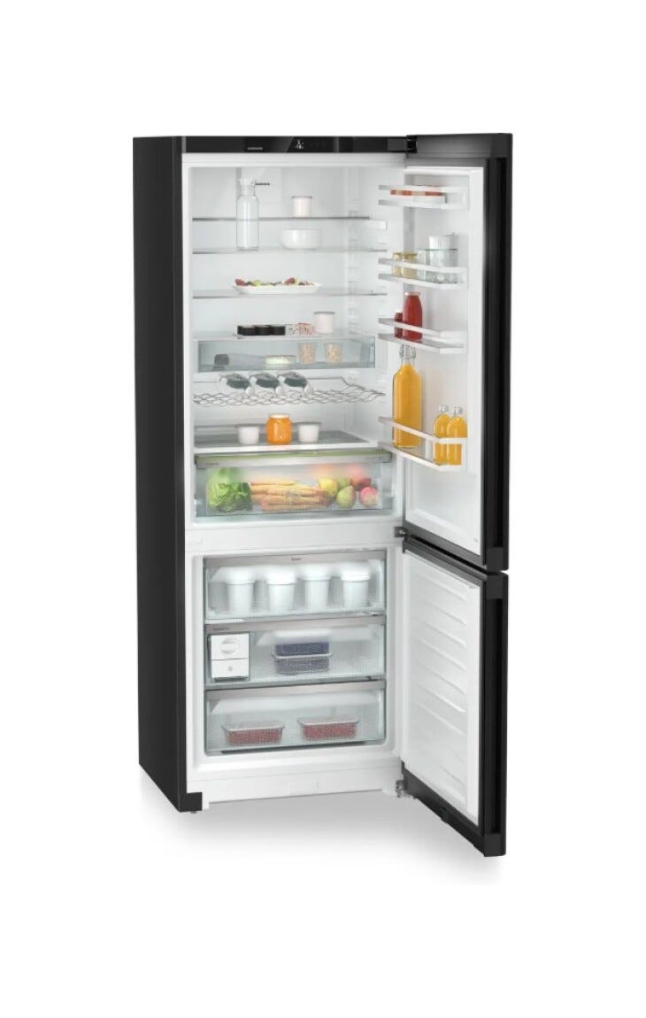 Liebherr CNbdd7723 Frigorifero con congelatore Plus NoFrost, 485 litri, BlackSteel, DuoCooling, EasyFresh, classe D