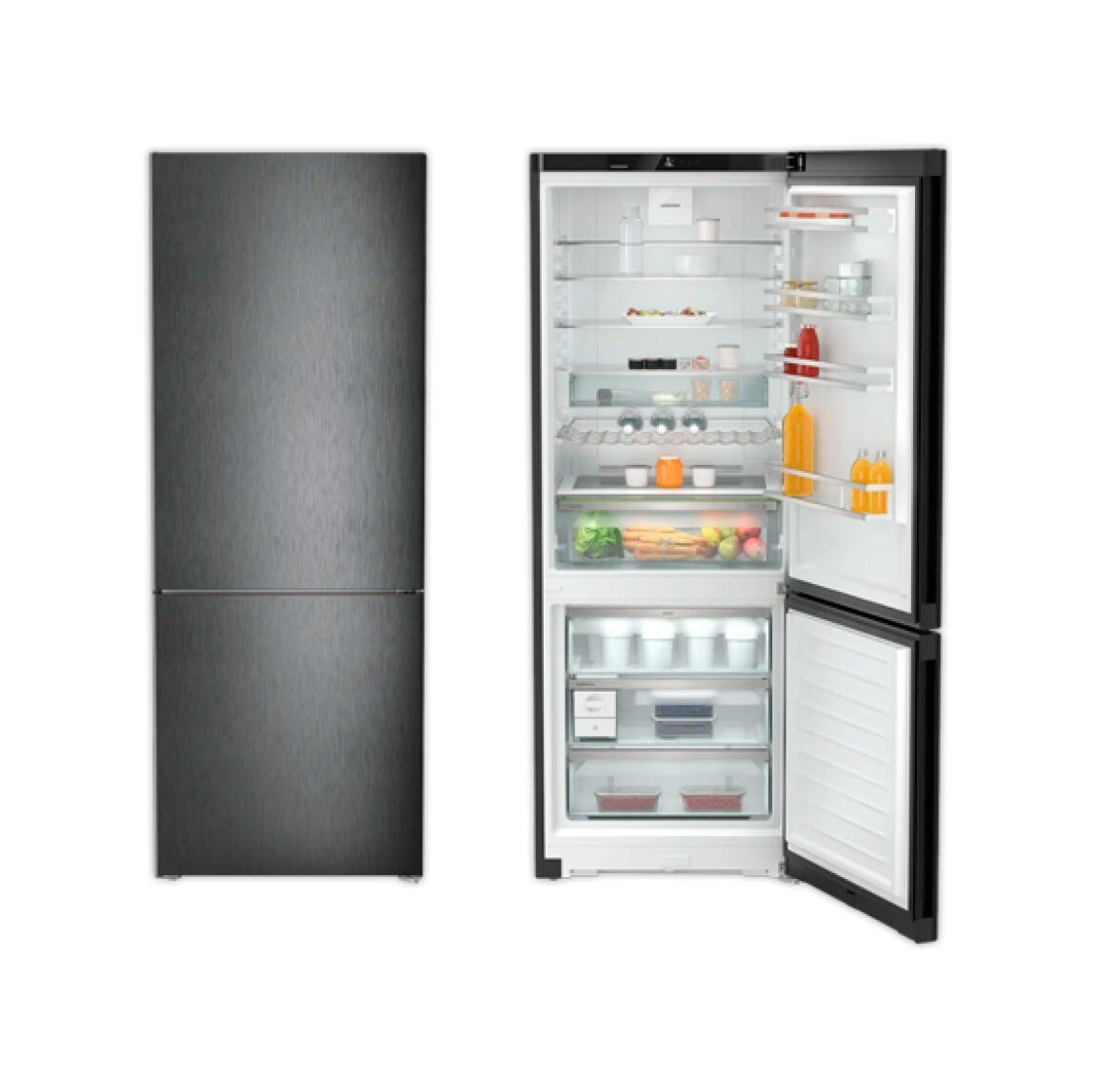 Liebherr CNbdd7723 Frigorifero con congelatore Plus NoFrost, 485 litri, BlackSteel, DuoCooling, EasyFresh, classe D