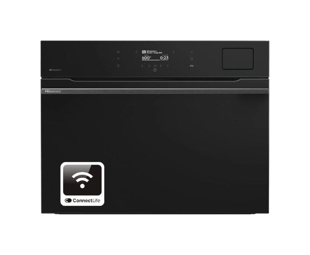 Hisense BIMAS4011S8BG Forno compatto cm. 60, 3 in 1 combinato, capacità 50 litri, microonde, vapore, nero