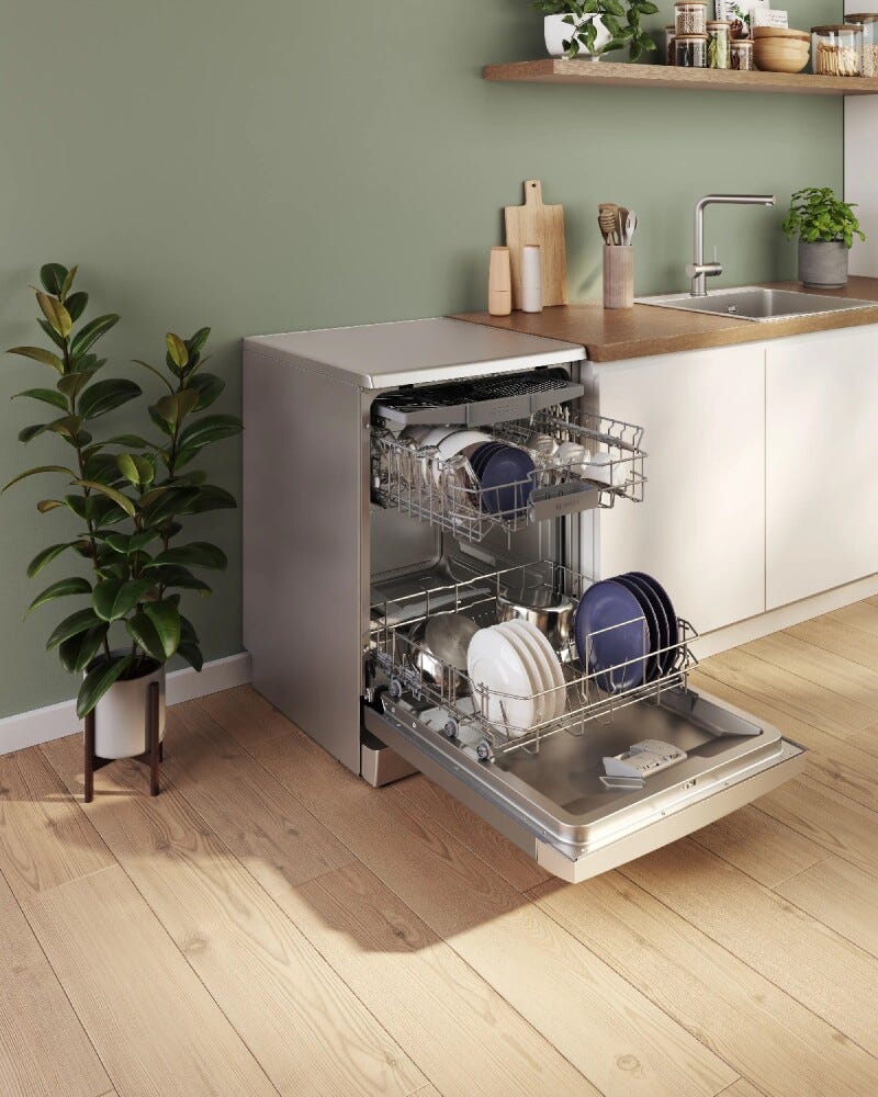 Bosch SMS4HMI10E serie 4 Lavastoviglie a libera installazione cm. 60, 14 coperti, Home Connect, Asciugatura Extra, terzo cestello, inox anti-impronta