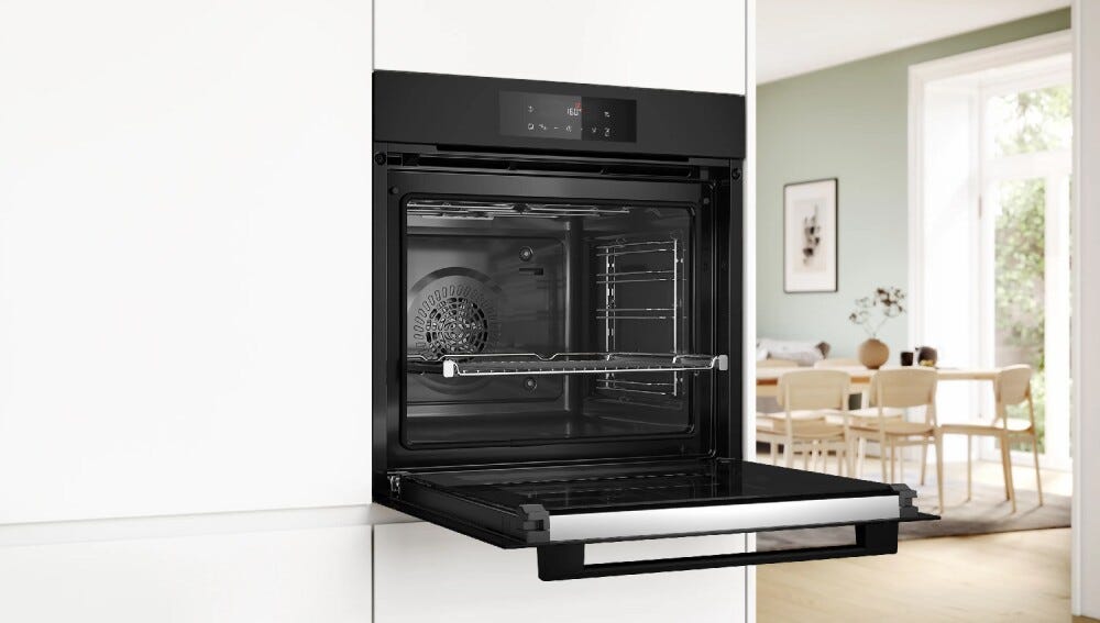 Bosch HBA572EM3 serie 4 Forno elettrico multifunzione cm. 60, 71 litri, pirolisi + Idrolisi, funzione AirFry, classe A+, nero opaco