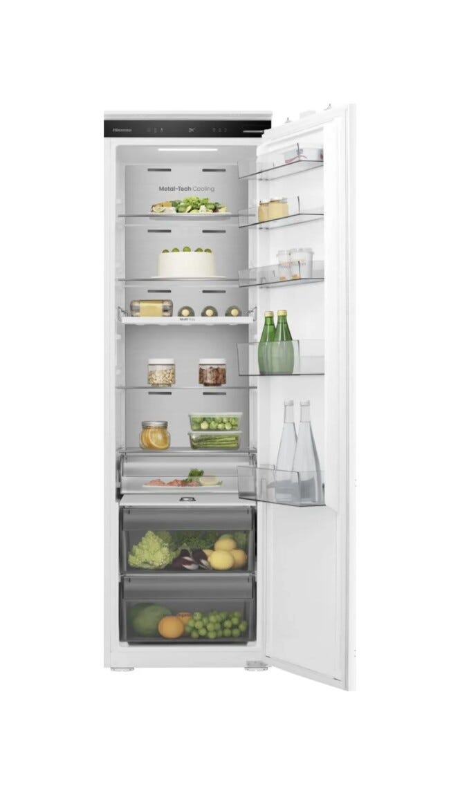 Hisense RL3B303SAWE1 Hi3 Frigorifero da incasso cm. 54, capacità 300 litri, Total No Frost, Multi Air Flow