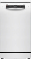 Bosch SPS4EMW02D serie 4 Lavastoviglie slim a libera installazione cm. 45, 10 coperti, Extra Dry, HygienePlus, terzo cestello, classe B, bianco