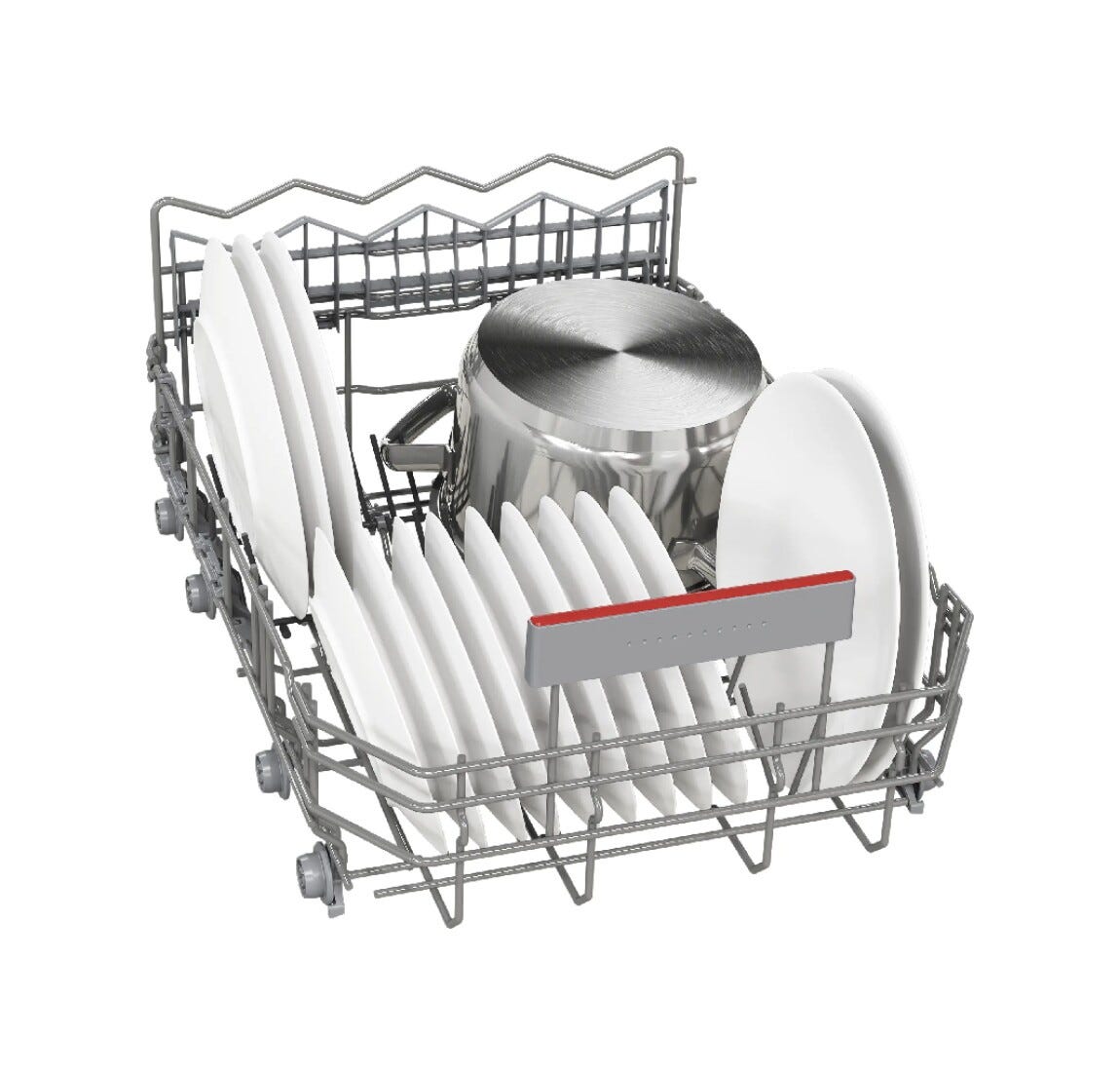 Bosch SPS4EMW02D serie 4 Lavastoviglie slim a libera installazione cm. 45, 10 coperti, Extra Dry, HygienePlus, terzo cestello, classe B, bianco