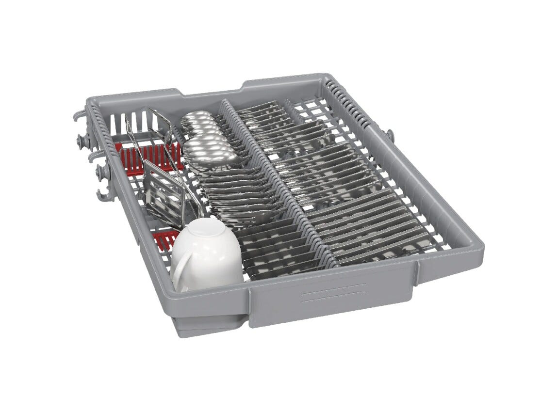 Bosch SPS4EMW02D serie 4 Lavastoviglie slim a libera installazione cm. 45, 10 coperti, Extra Dry, HygienePlus, terzo cestello, classe B, bianco