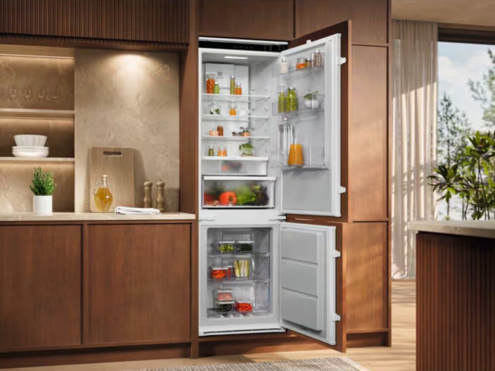 Electrolux KNT6MD18S3 serie 600 Frigorifero con congelatore da incasso cm. 54, altezza 178, 249 litri, TwinTech, Total No Frost, cassetto Extra Chill, FastFreeze