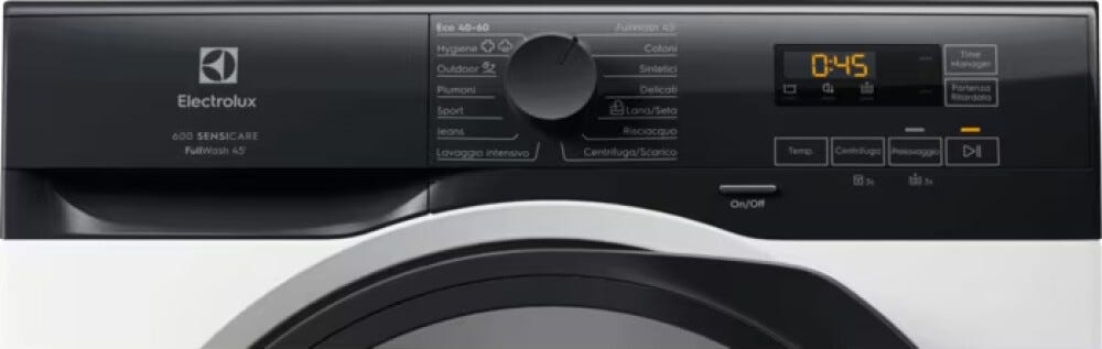 Electrolux EW6F19BGZ serie 600 Lavatrice a carica frontale, 9 kg, 1400 giri, classe A
