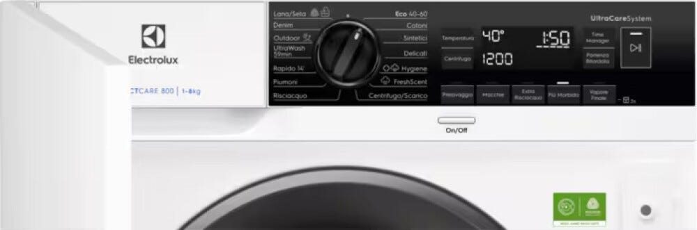 Electrolux EW7F8ABI serie 800 Lavatrice a carica frontale da incasso, 8 kg, 1400 giri, Programma UltraWash, funzione vapore, classe A