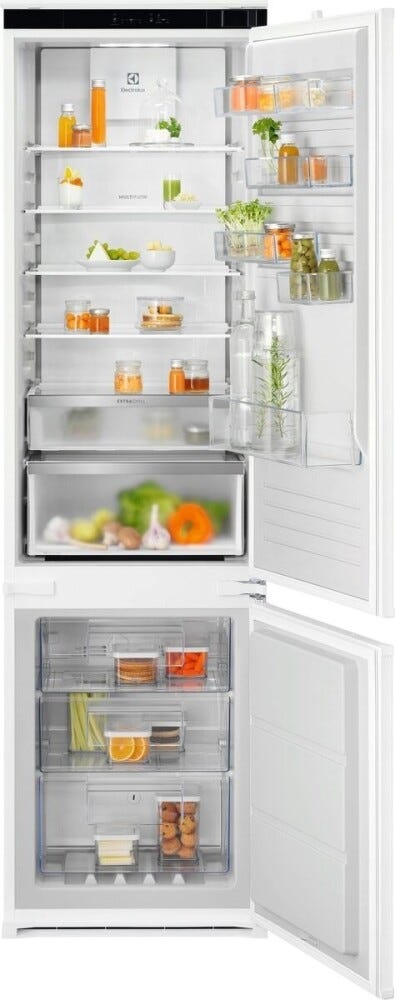 Electrolux KNA7CE19S serie 700 Frigorifero con congelatore da incasso cm. 54, altezza 190, 269 litri, funzione FastFreeze, TwinTech, Total No Frost, cassetto Extra Chill