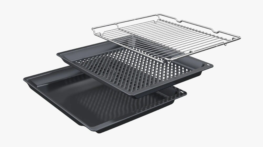 Bosch HBA372EB4 serie 4 Forno elettrico multifunzione cm. 60, 71 litri, Pirolisi + Idrolisi, funzione AirFry, programmi automatici, classe A+, nero