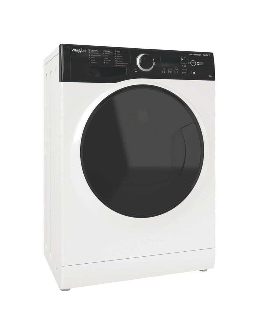 Whirlpool WSB 726 D IT Lavatrice cm. 60, capacità 7 kg, 1200 giri, tecnologia 6th Sense, bianco