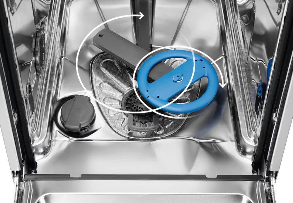 Electrolux KEGB3300L serie 700 Lavastoviglie slim integrata totale cm. 45, 10 coperti, tecnologia AirDry, mulinello satellitare, terzo cestello, glass Care