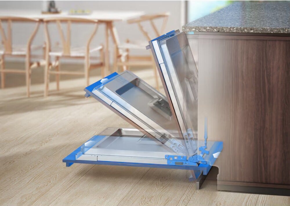 Electrolux KEGB3300L serie 700 Lavastoviglie slim integrata totale cm. 45, 10 coperti, tecnologia AirDry, mulinello satellitare, terzo cestello, glass Care