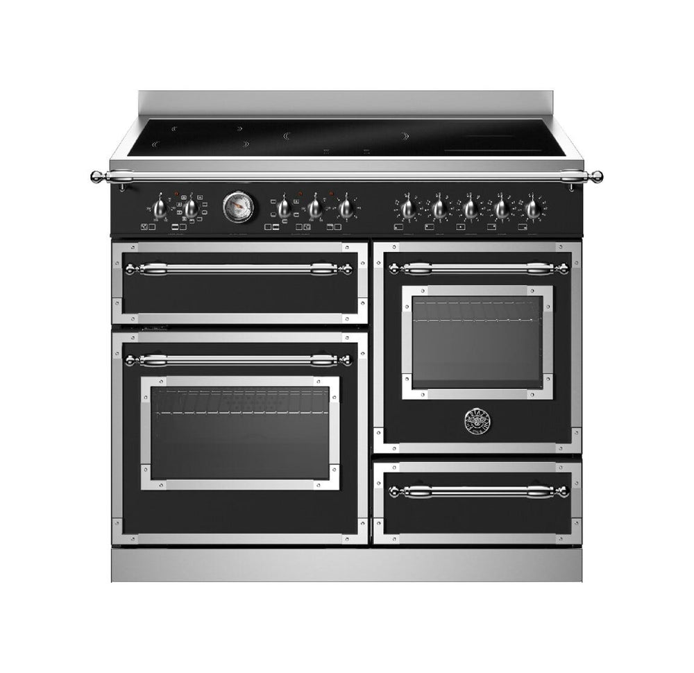 Bertazzoni HER105I3ENET2 Heritage Cucina da accosto con piano induzione 5 zone, forno triplo elettrico, nero opaco