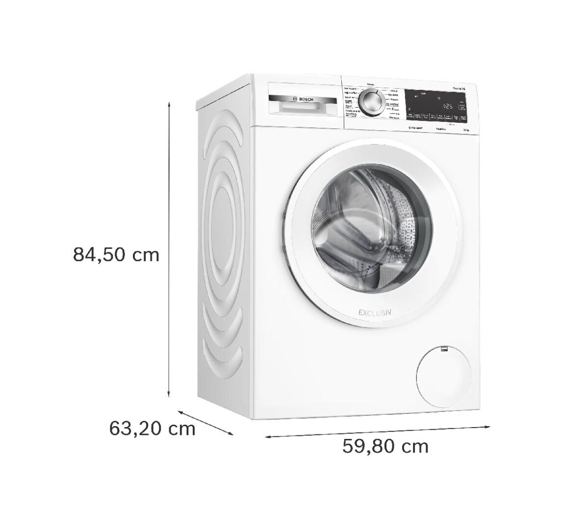 Bosch WGG254ZEIT serie 6 Lavatrice a carica frontale, 10 kg, centrifuga 1400 giri/min, Iron Assist, Hygiene Plus, classe A, bianco