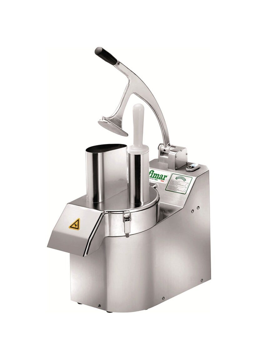Fimar TV3000N235M Tagliaverdura professionale, 0,45 kW, doppia bocca, 255 rpm, kit 5 dischi opzionale