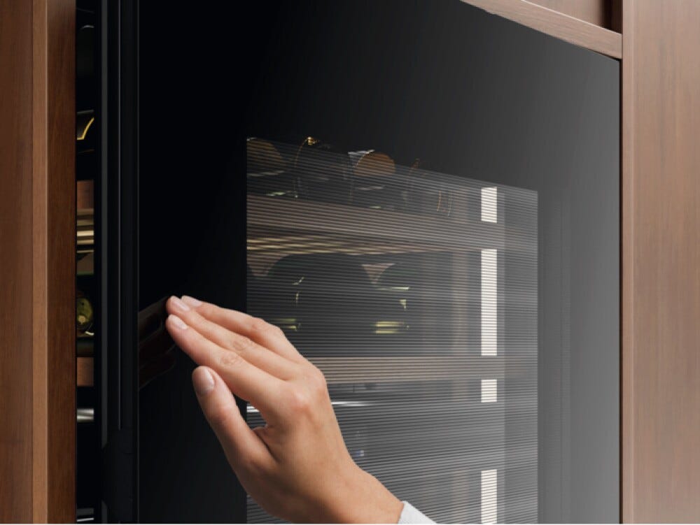 Electrolux EWCD280B6B Perfect Shelving 8000 Cantina vini da incasso cm. 60, altezza 59, 26 bottiglie, Dual Zone, vetro anti‑UV, nero