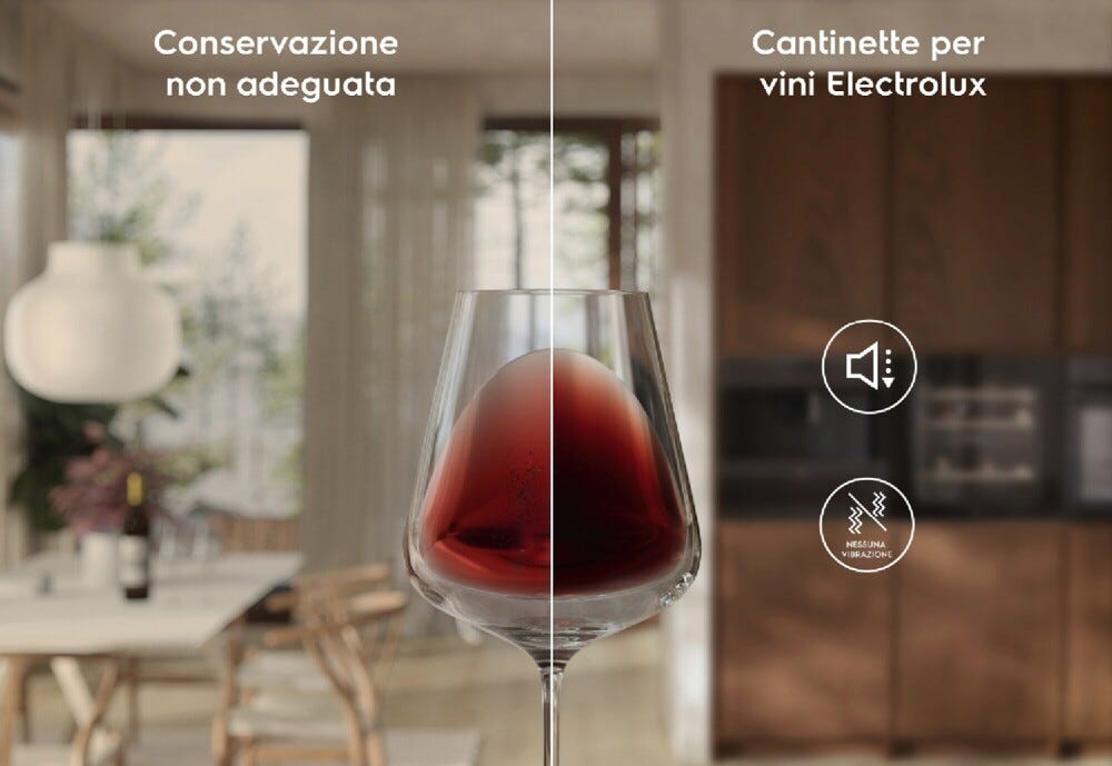 Electrolux EWCD280B6B Perfect Shelving 8000 Cantina vini da incasso cm. 60, altezza 59, 26 bottiglie, Dual Zone, vetro anti‑UV, nero
