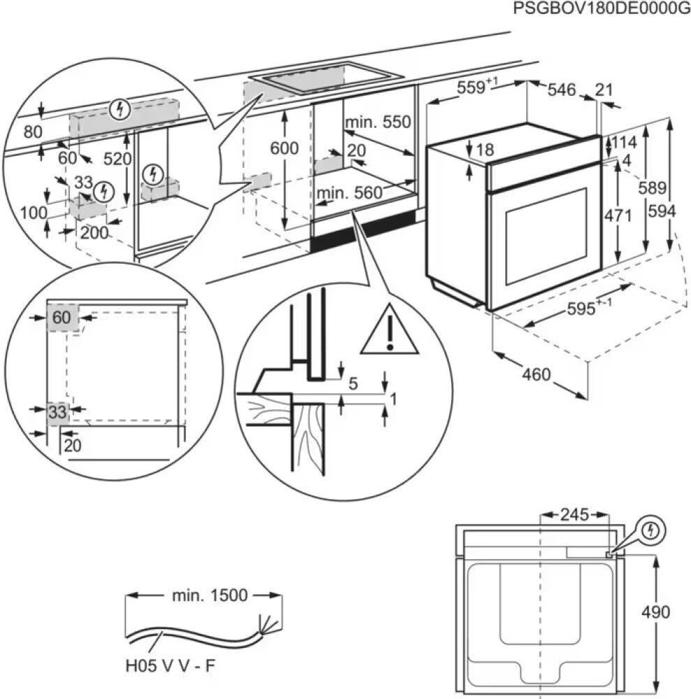 AEG NBP9S831AB serie 9000 ProAssist Forno multifunzione a vapore cm. 60, 70 litri, touch, AirFry, SousVide, cottura assistita, pulizia idrolitica, WiFi, sonda termica, classe A++, nero