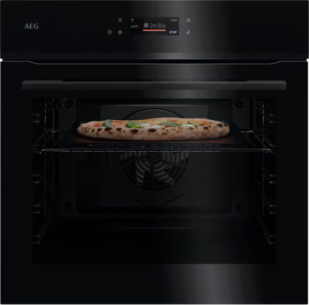 AEG NBX7P63KSB serie 7000 Forno elettrico multifunzione cm. 60, 72 litri, pulizia pirolitica, pizza expert, display touch, Wifi, classe A++, nero