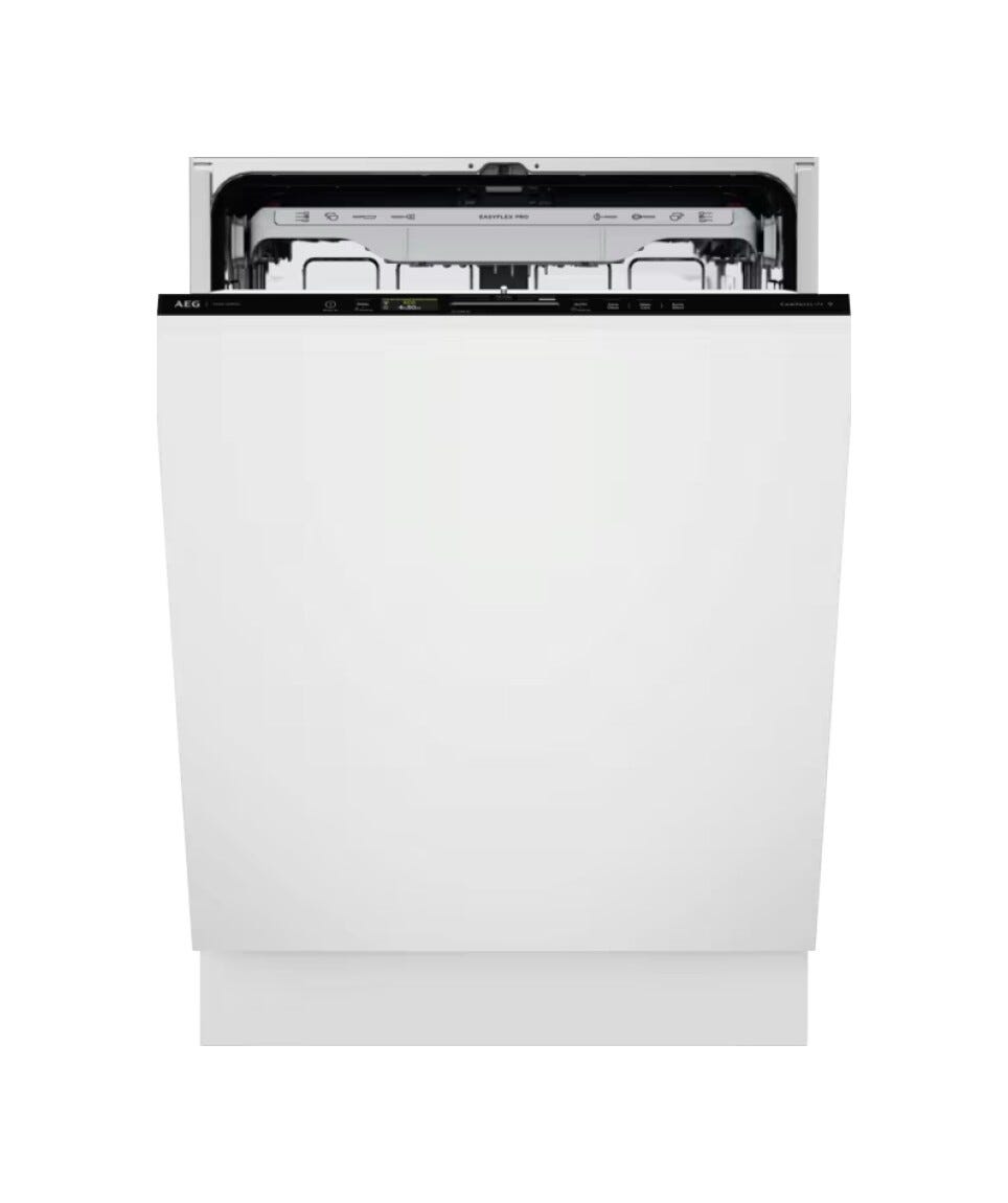 AEG NG97IX50PK serie 9000 Lavastoviglie integrata totale cm. 60, 14 coperti, Tecnologia AirDry, terzo cestello, interno XXL, GlassCare, programma Extra Silenzioso, classe A