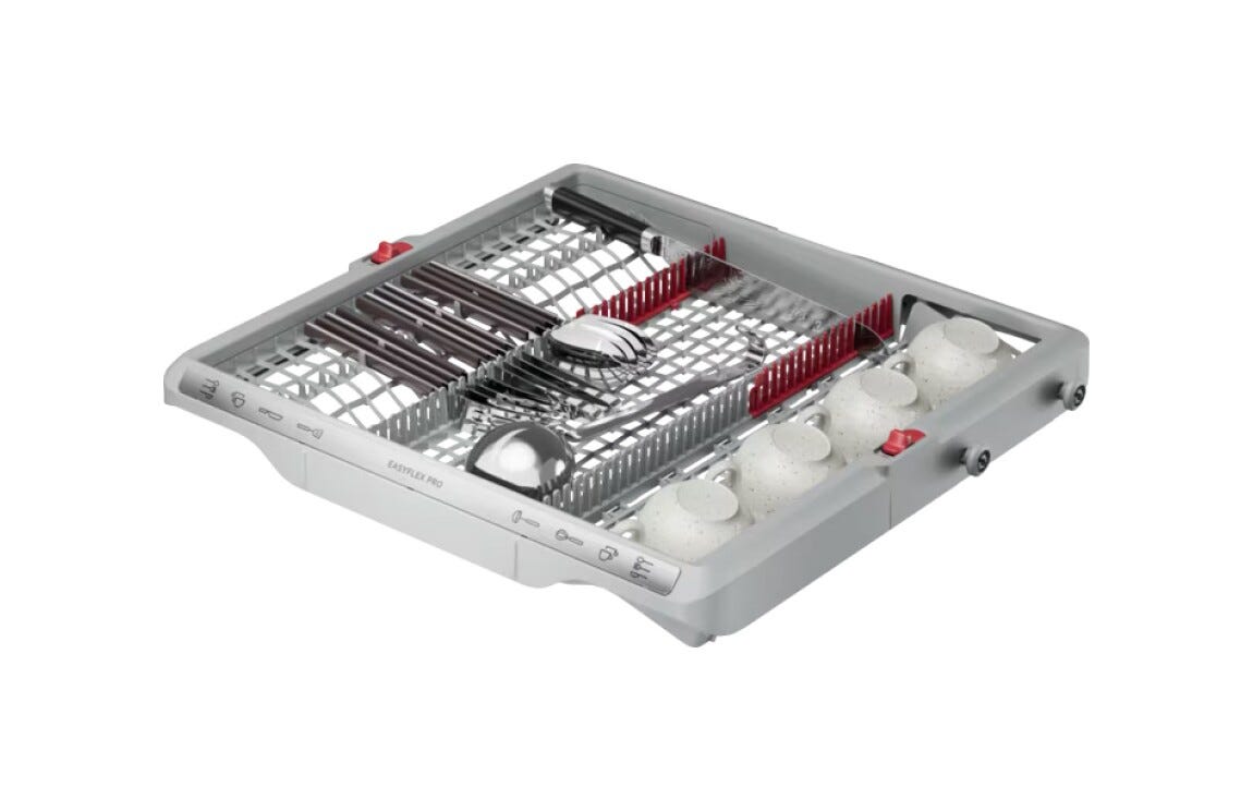 AEG NG97IX50PK serie 9000 Lavastoviglie integrata totale cm. 60, 14 coperti, Tecnologia AirDry, terzo cestello, interno XXL, GlassCare, programma Extra Silenzioso, classe A