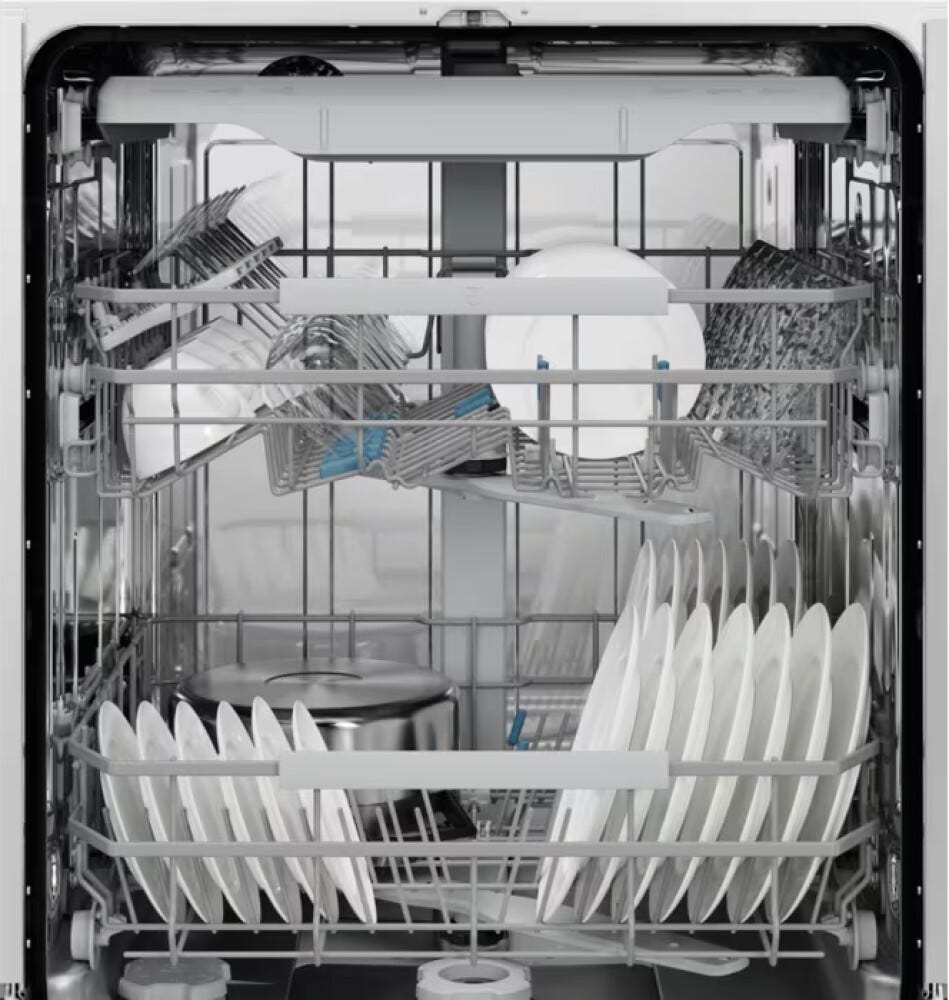 Electrolux KL72A201S serie 700 Lavastoviglie integrata totale cm. 60, 14 coperti, Tecnologia AirDry, QuickSelect, WiFi, terzo cestello FlexiMax, classe A
