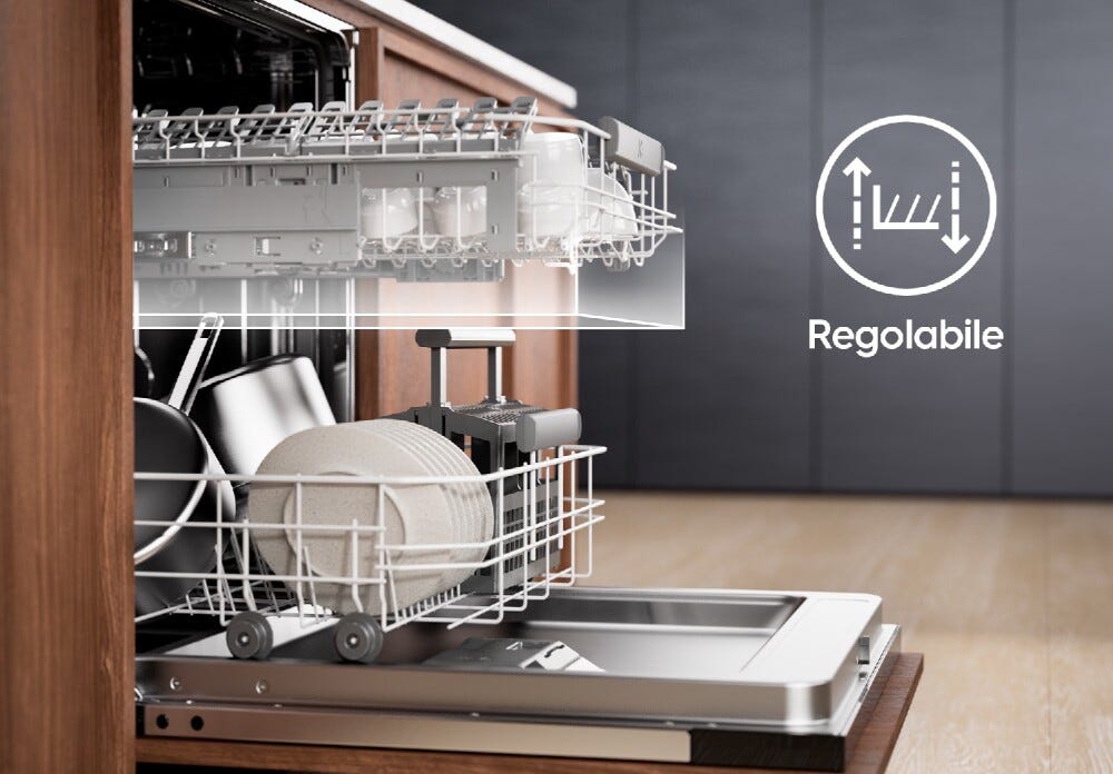 Electrolux KL62B201S serie 600 Lavastoviglie integrata totale cm. 60, 14 coperti, Tecnologia AirDry, display QuickSelect, braccio irroratore 360Clean, terzo cestello, classe B