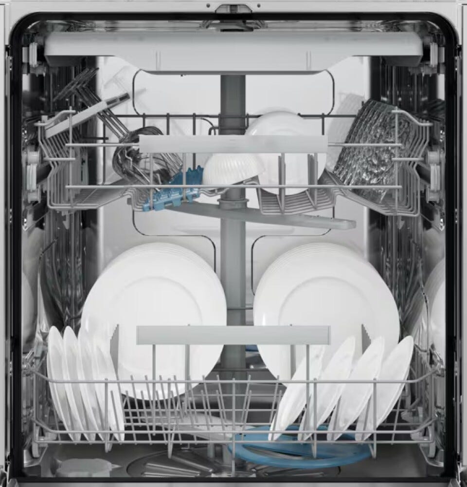 Electrolux KL62B201S serie 600 Lavastoviglie integrata totale cm. 60, 14 coperti, Tecnologia AirDry, display QuickSelect, braccio irroratore 360Clean, terzo cestello, classe B