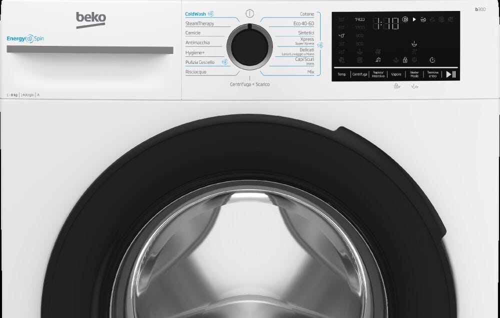 Beko 7004840083 Lavatrice a libera installazione 8 kg, 1400 giri, motore ProSmart Inverter, classe energetica A