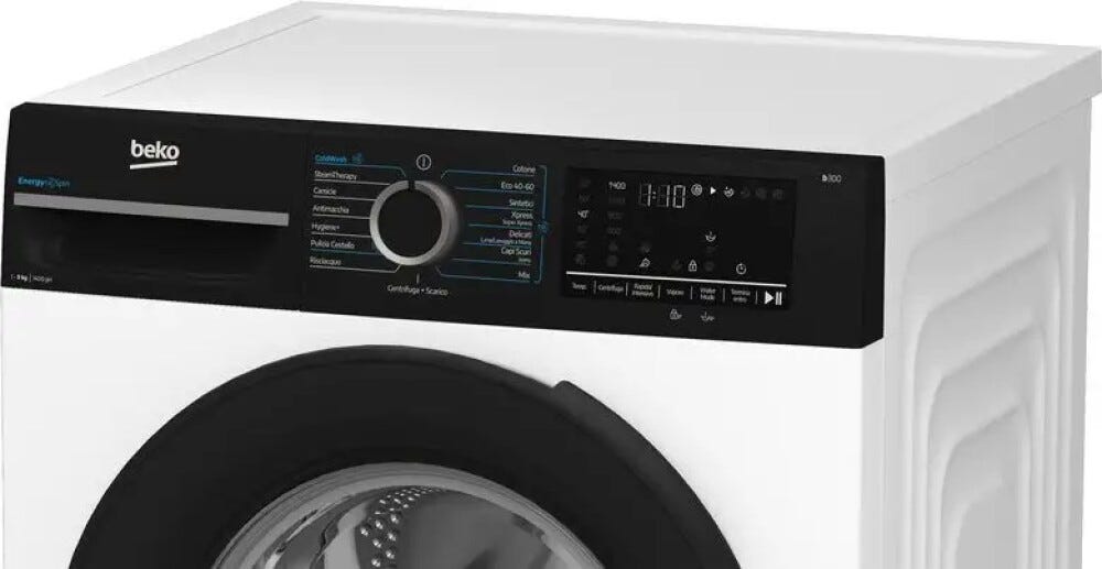 Beko G9149DB Lavatrice a libera installazione 9 kg, 1400 giri, motore ProSmart Inverter, SteamCure, classe energetica A