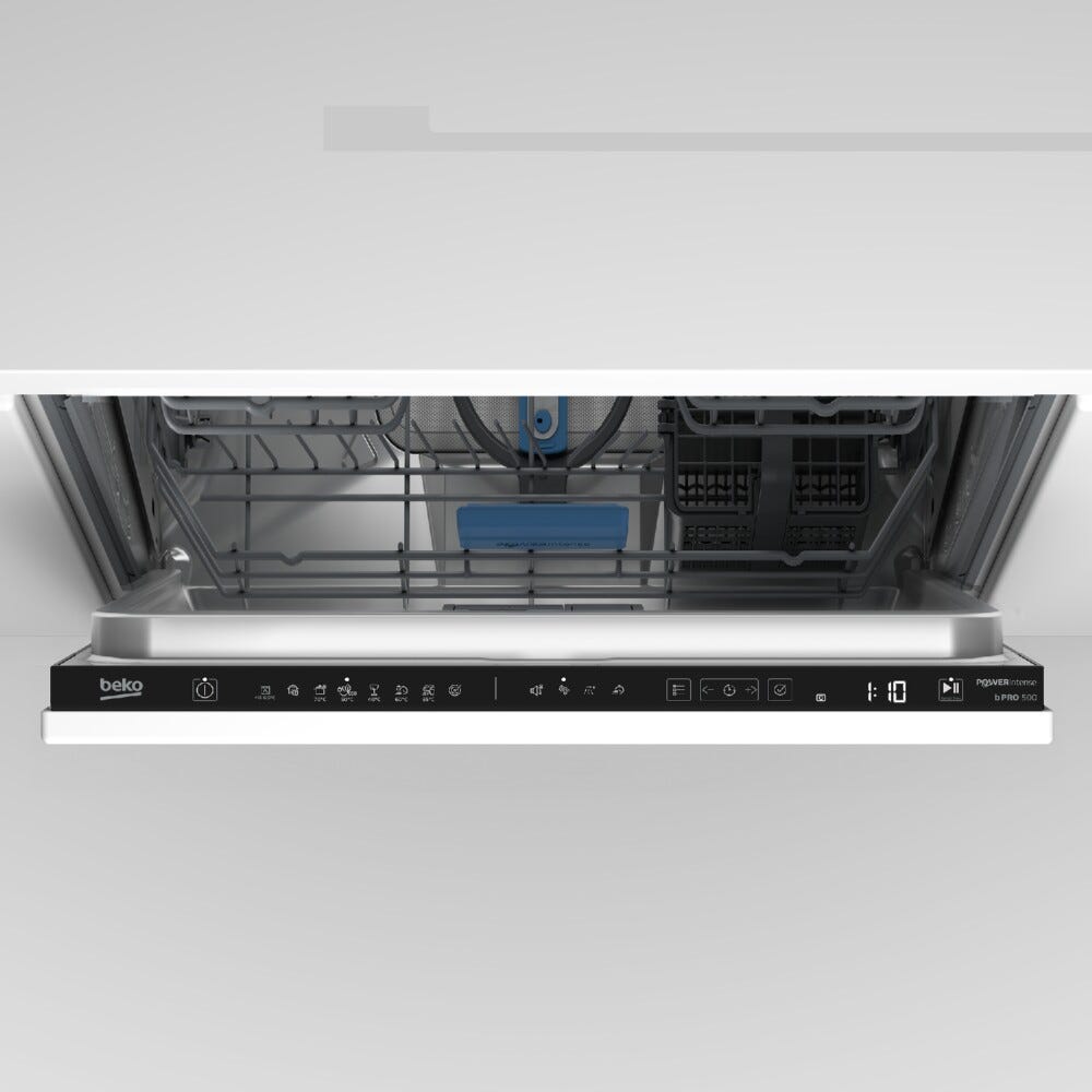 Beko 7638093977 Lavastoviglie integrata totale 15 coperti, CornerIntense™, SelfDry, motore inverter, classe energetica C