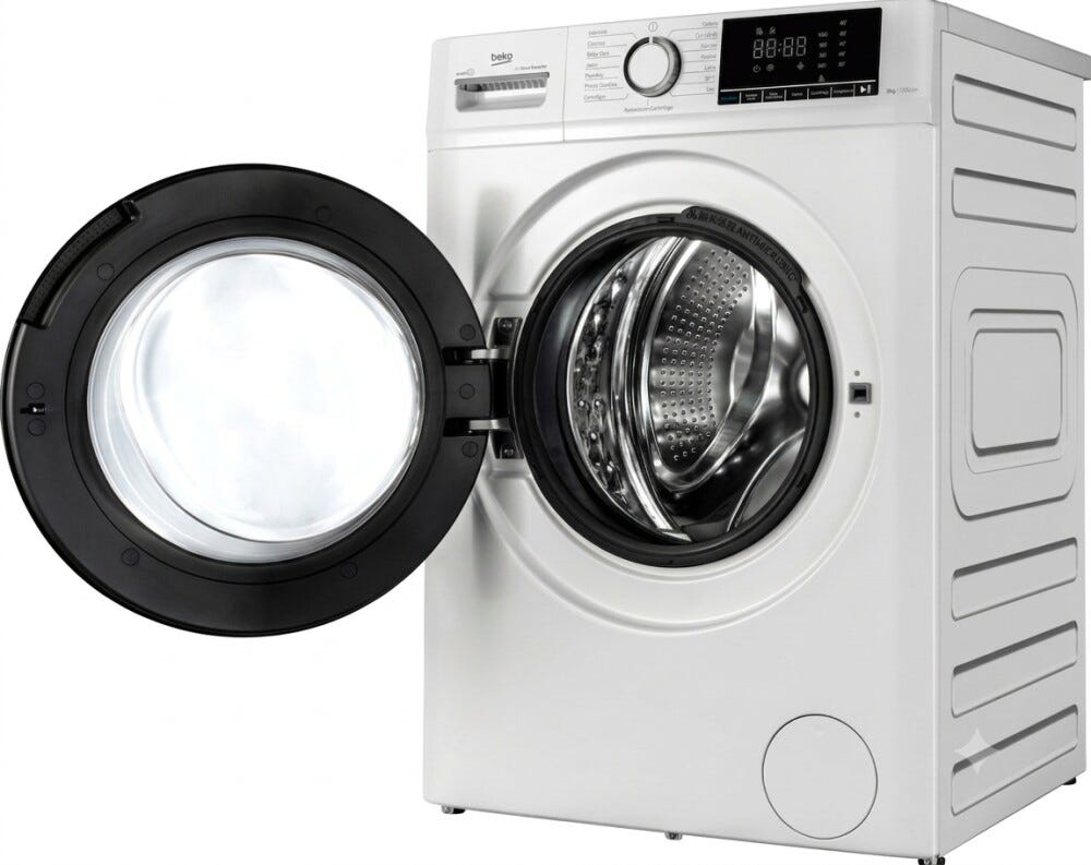Beko BMX8126DB Lavatrice a libera installazione 8 kg, 1200 giri, motore inverter, vapore SteamCure, classe energetica A