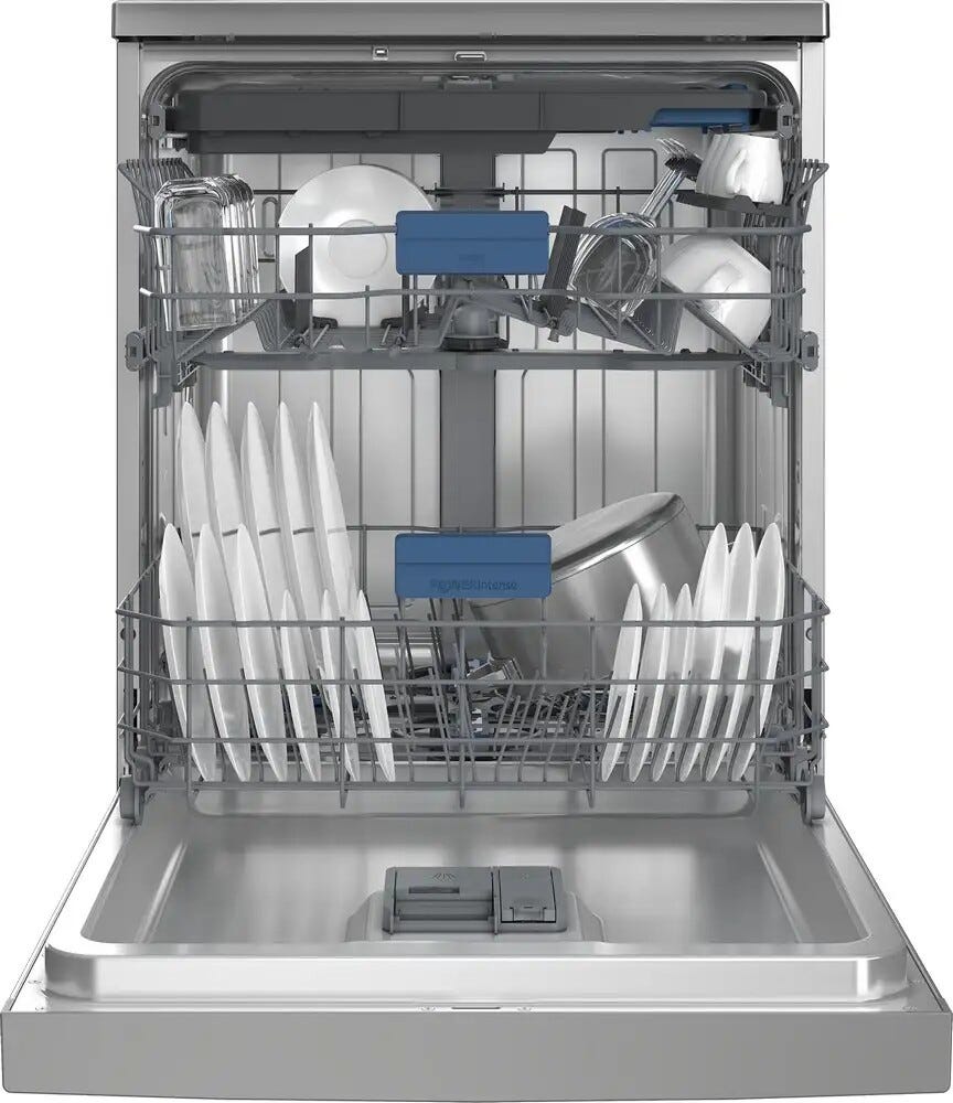 Beko BDFN26540X Lavastoviglie a libera installazione 60 cm, 15 coperti, AutoDose, 6 programmi, motore inverter, classe energetica C