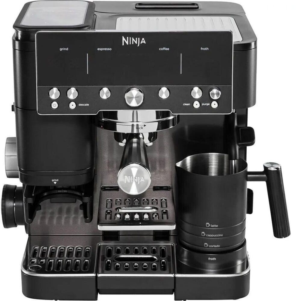 Ninja ES601EUBK Macchina da caffè 3 in 1, erogazione automatica, design premium, Nero