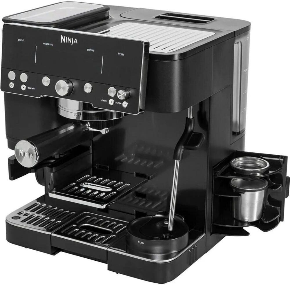 Ninja ES601EUBK Macchina da caffè 3 in 1, erogazione automatica, design premium, Nero