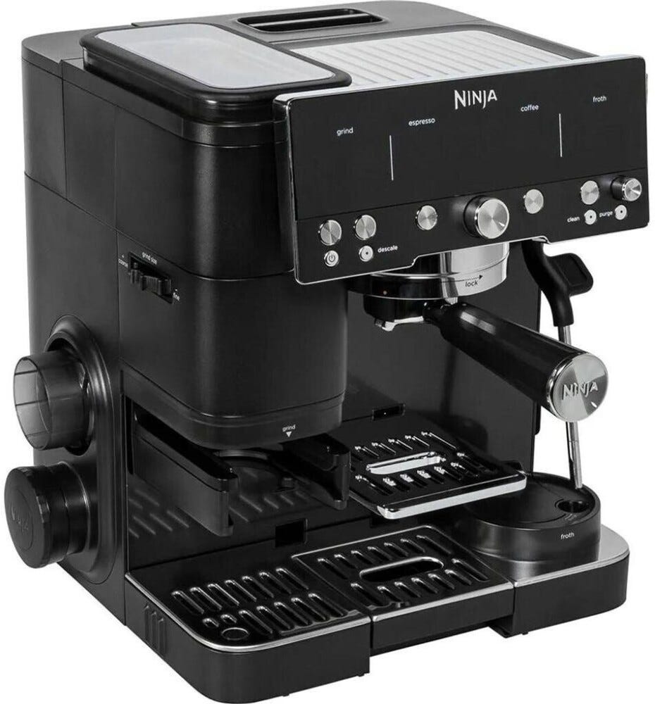Ninja ES601EUBK Macchina da caffè 3 in 1, erogazione automatica, design premium, Nero